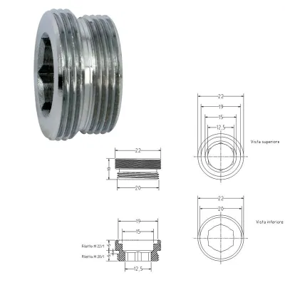 Riduzione cromata M20/1xM22/1 455800OCM20XM22