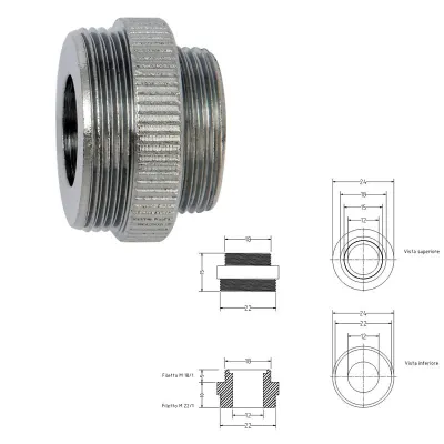 Riduzione cromata M18/1xM22/1 455800OCM18XM22