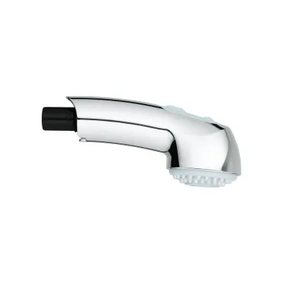 Doccetta estraibile Grohe per lavelli cucina. Finitura Cromo Lucida. Due pulsanti superiori per chiusura e cambio getto acqua. 46656NC0