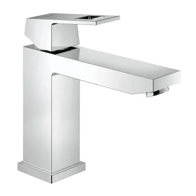 Grohe Eurocube rubinetto da bagno, corpo liscio, bocca medio-alta, grohe ecojoy, finitura cromo 23446000