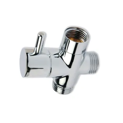 Deviatore a leva in ottone cromato MF 1/2"x1/2"xM1/2" laterale 636500OC1/2