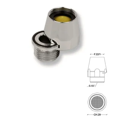 Raccordo a baionetta M 1/2" per aereatori "Quick" 4621RAOC1/2