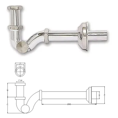 Sifone "S" bronzato ø1.1/4" 482800BZ11/4