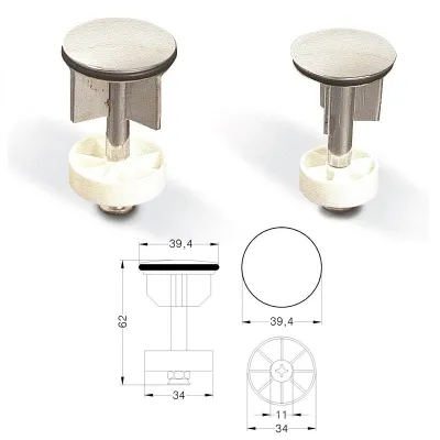 Tappo saltarello dorato per pilette saltarello 1"1/4 411900DO11/4