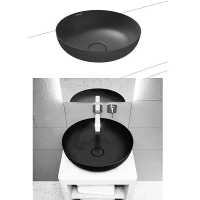 Lavabo Kaldewei Miena da 380 mm con Easy Clean 3181 - Antracite City opaco 909406003716