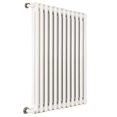 Ardesia radiatore tubolare 2 colonne 24 elementi h.556 - colore bianco RAL9016 - completo di tappo cieco e riduzioni da 1/2" 3541700022342