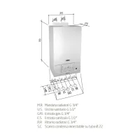 Baxi EVOlution PRIME 26 Caldaia a condensazione murale per riscaldamento e produzione istantanea di ACS A7715732