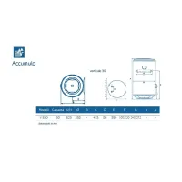 Baxi MUST+ V530 Scaldacqua elettrico ad accumulo verticale, 30 litri A7110906