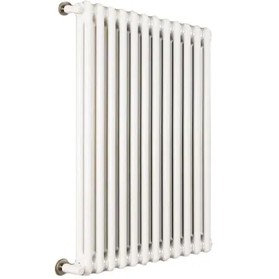 Ardesia radiatore tubolare 2 colonne 30 elementi h.556 - colore bianco RAL9016 - completo di tappo cieco e riduzioni da 1/2" 3541700065536