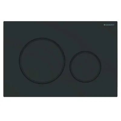 Geberit Sigma20 - Placca di comando, nero opaco/nero 115.882.16.1