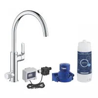 Grohe Blue Pure Eurosmart starter kit. Fornito con miscelatore monocomando per lavello con bocca a "C" 30499000