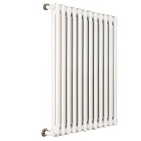 Ardesia radiatore tubolare 2 colonne 18 elementi h.400 - colore bianco RAL9016 - completo di tappo cieco e riduzioni da 1/2" 3541700062898