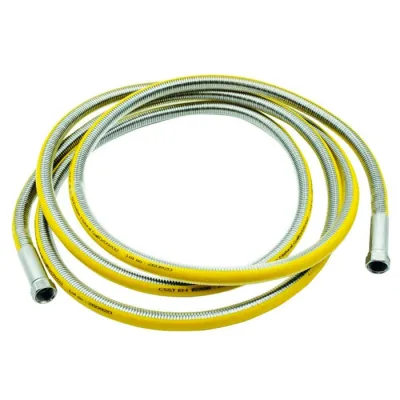 Tubo CSST 1/2"FF GAS corrugato formabile csst raccordato per allacciamento impianti gas link più. L. 3000 mm 037006