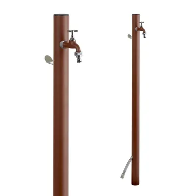 AquaPoint LOOP colonnina tonda colore corten h. 120 cm 409C