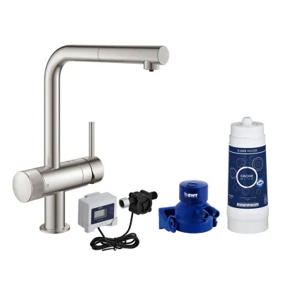 Grohe Blue Pure Minta Starter Kit satinato con contalitri 120836