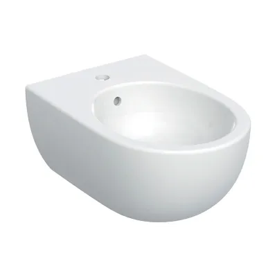 SELNOVA PREMIUM bidet sospeso con fissaggio nascosto, con foro per rubinetteria e troppopieno, colore bianco finitura lucido 501.993.00.1