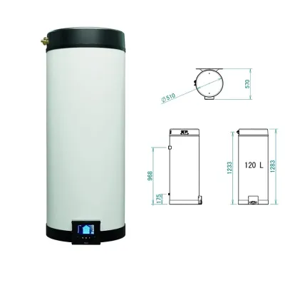 Daikin MULTI+ serbatoio per acqua calda sanitaria, a parete, capacità 120 lt EKHWET120BV3