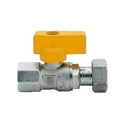 Rubinetto a sfera 1/2" x 1/2" per gas combustibili diritto femmina per scaldabagno G0323N35