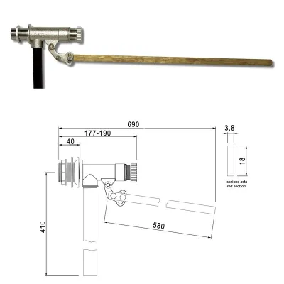 Rubinetto galleggiante da 1"1/4 tipo per alte pressioni 649702OL11/4