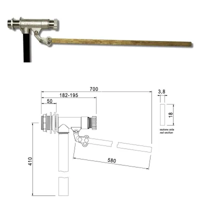 Rubinetto galleggiante da 1"1/2 tipo per alte pressioni 649702OL11/2