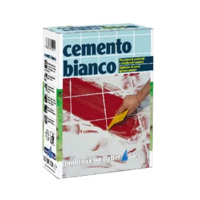 Cemento Bianco kg 1 per sigillare pavimenti, rivestimenti ed arredi igienico-sanitari 00608