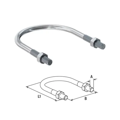 ETR 40-49 collare U-bolt con filettatura metrica 1"1/2 00024421