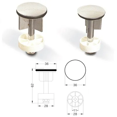 Tappo saltarello mm.36 per pilette da 1" 411900OC1