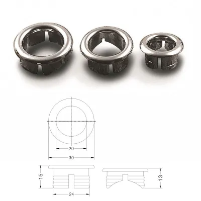 Ghiera ABS cromata 24 mm 453600AC24