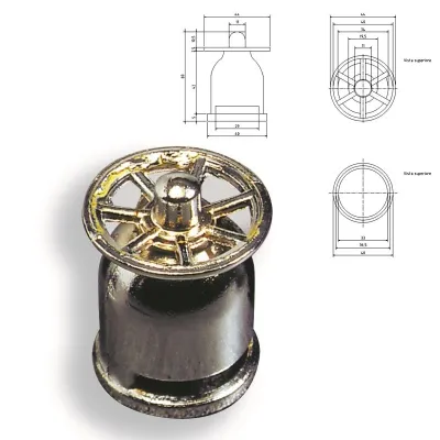 Griglia a cestello fusa ottone nichelato per lavelli 453100ON