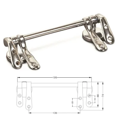 Coppia cerniere in ottone cromato con tubetto - per sedili wc 554111OC