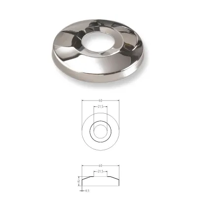 Rosone a scatola 1/2" x 15 in ottone cromato - tipo bombato 431100OC1/2X15