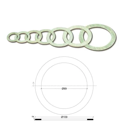 Guarnizione per bocchettoni 3" esenti amianto spessore mm.2 102200AV3