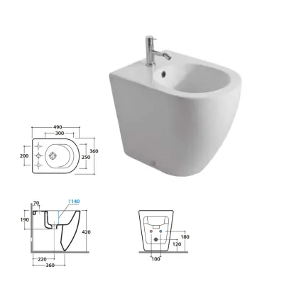 Globo Bidet ridotto serie Concept cm 49 bianco SA007.BI