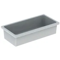 Geberit PUBLICA ELLEBORO lavabo a canale L.90 cm, senza foro rubinetteria e senza troppopieno, colore bianco finitura lucido 500.899.00.1