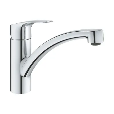 Grohe Eurosmart miscelatore monocomando per lavello, con bocca girevole e limitatore di portata regolabile, finitura cromo 33281003