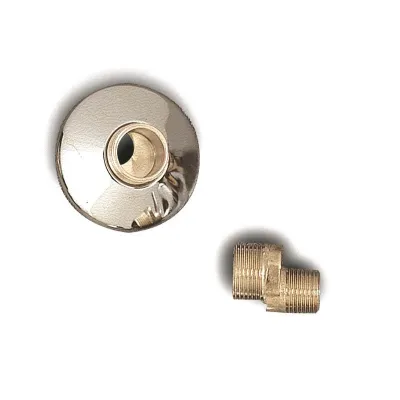 Eccentrico con rosone acciaio MM 1/2" x 3/4" - Spostamento mm.10 636600ON1/2