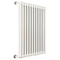 Ardesia radiatore tubolare 2 colonne h.750 - 10 elementi - colore bianco RAL9016 - completo di tappo cieco e riduzioni da 1/2" 3541700032070