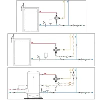 Miscelatore termostatico regolabile con manopola, per controllo temperatura al punto di distribuzione. Completo di funzione chiusura termica. Misura ø1" 35-65°C 521936