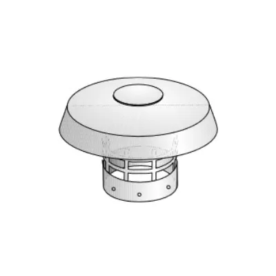 Terminale di scarico per fumi verticale ø 60 mm F (alluminio) - 2 pz 6YTERSCA00