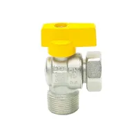 Rubinetto a sfera 3/4" x 3/4" per gas combustibili a squadra con leva G0386N37