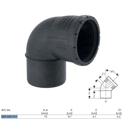 Curva 87,5° Geberit Silent-Pro ø75 mm 393.324.14.1