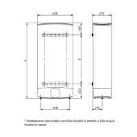 Ariston VELIS EVO 100 Scaldacqua elettrico murale doppio serbatoio ad accumulo, ultracompatto multiposizione 3626147