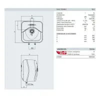 Ariston ANDRIS RS 15/3 Scaldacqua elettrico murale ad accumulo, installazione Sopralavello, 15 litri 3100334