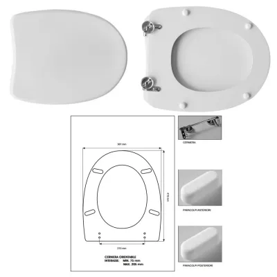 Colbam sedile universale Ideal Standard Ala Sospeso bianco 28114101.