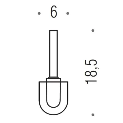 Colombo Design Melo' ricambio ciuffo in setola con prolunga, materiale plastico B01570