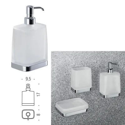 Colombo Design TIME dispenser per sapone liquido, finitura cromo W42800CR-VAN