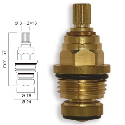 Vitone 1/2" broccia 8x18 per rubinetti Zucchetti- Nobili-Cristina-Paini 802300OL8X18