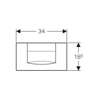 Geberit placca di comando con tasto singolo colore bianco 115.222.11.1