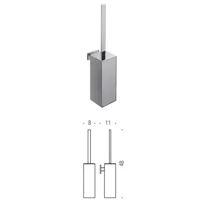 Colombo Design LOOK porta scopino sospeso, finitura cromo B16070CR