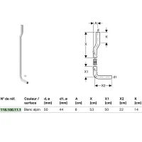 Geberit kit curva di risciacquo 90° disassata. Tubo cacciata PVC. Per cassetta esterna. 118.100.11.1